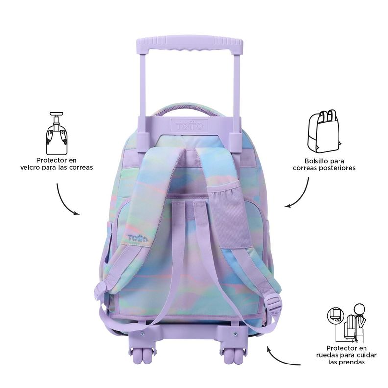 Mochila Escolar con Ruedas Bomper Renglon Luminia-3