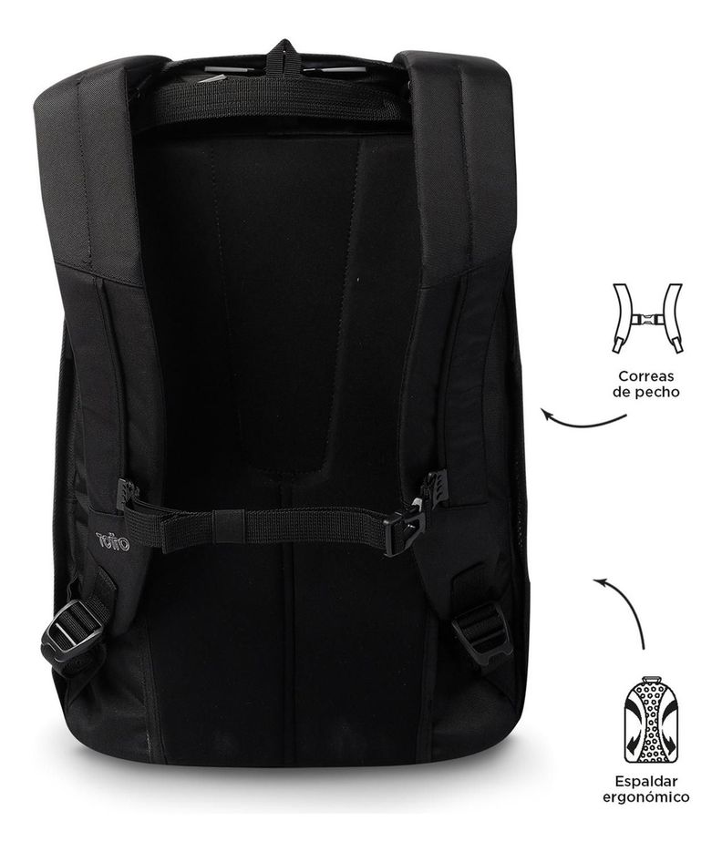 Mochila Hombre Totto Bunker Pack 4.0 Negro/black-3