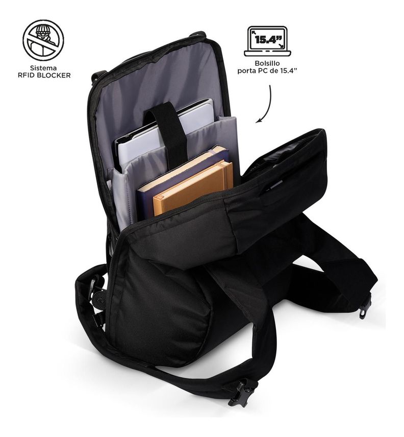 Mochila Hombre Totto Bunker Pack 4.0 Negro/black-4