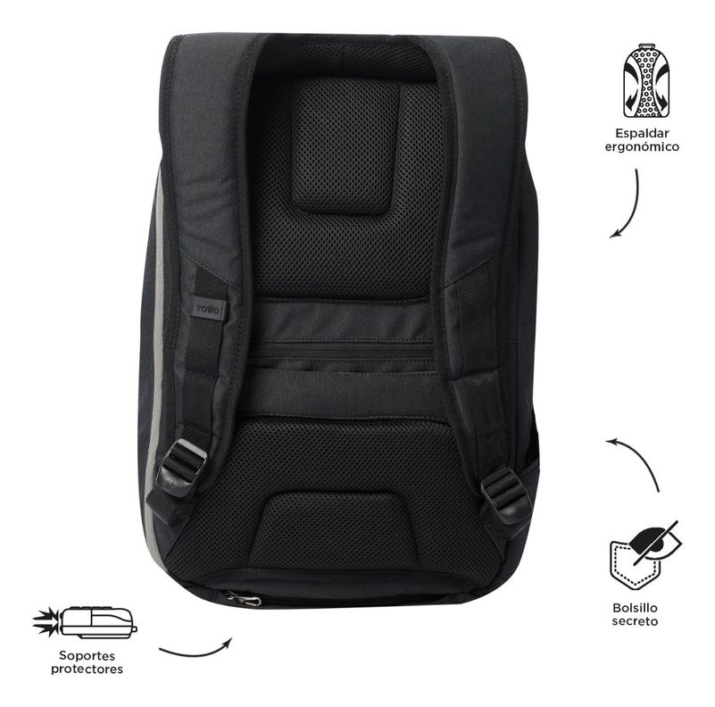 Mochila Notebook Totto Ejecutiva Juvenil Hombre Classic 15 L-2