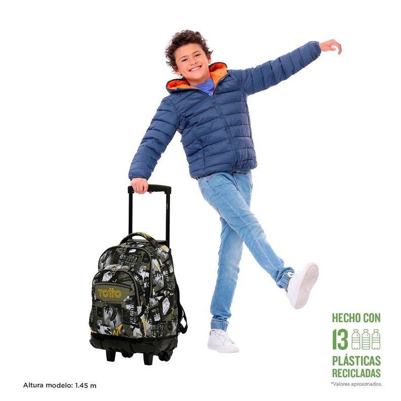 Mochila Escolar con Ruedas Bomper Renglon Baski-1