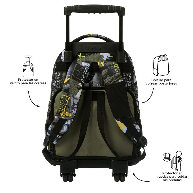 Mochila Escolar con Ruedas Bomper Renglon Baski-3