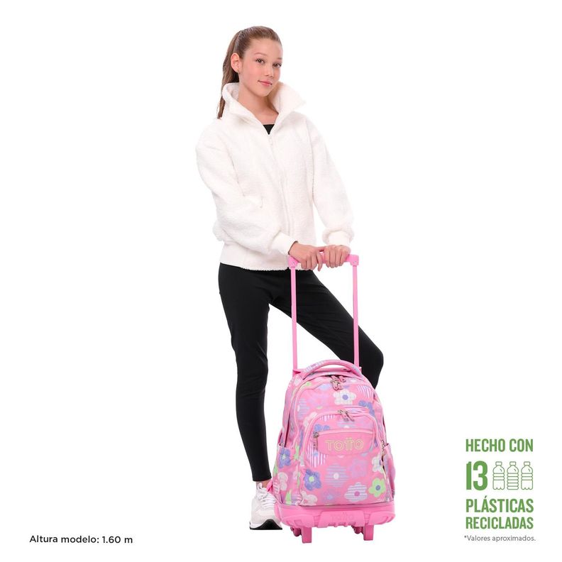 Mochila Escolar con Ruedas Bomper Renglon Margaly-1