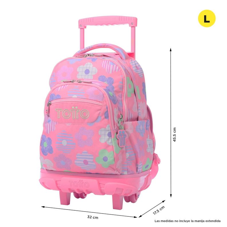 Mochila Escolar con Ruedas Bomper Renglon Margaly-2