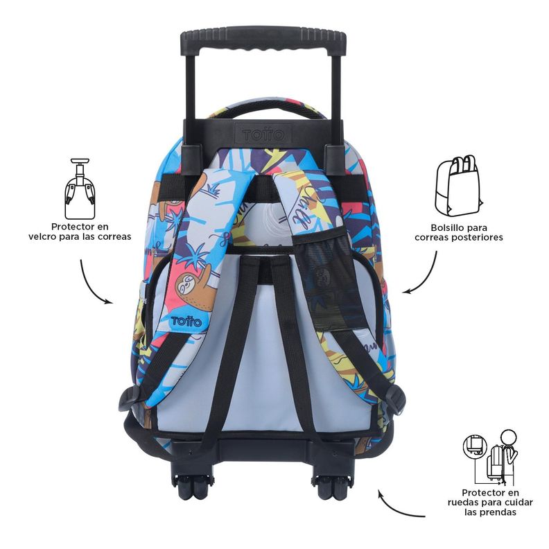 Mochila Escolar con Ruedas Bomper Renglon Lazel-3