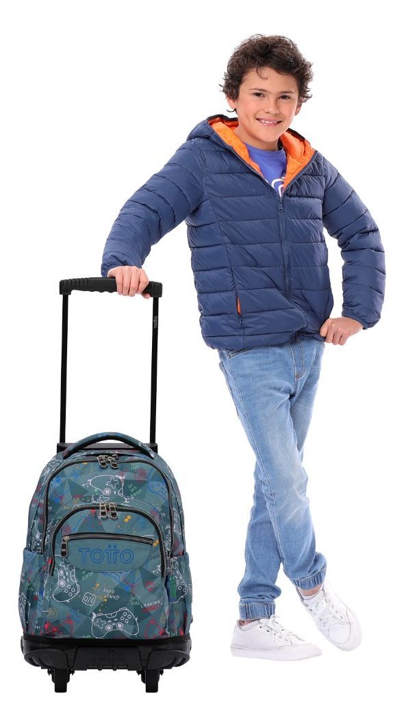 Mochila Urbana Notebook Escolar Ruedas Totto Classic Niño-5