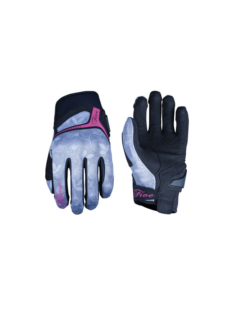 Guantes De Moto Five RS3 Woman Gris Rosado-0