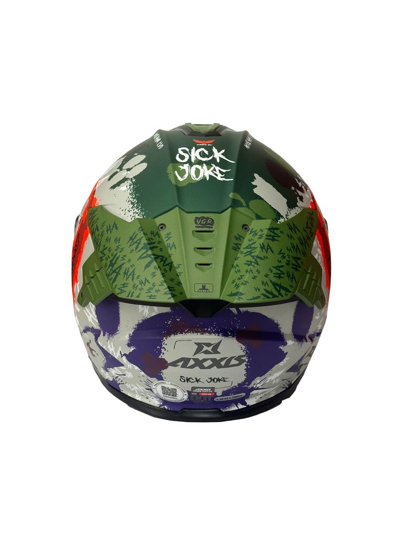 Casco Axxis Hawk Sv Evo Sick Joke A2 Gris Mate-3