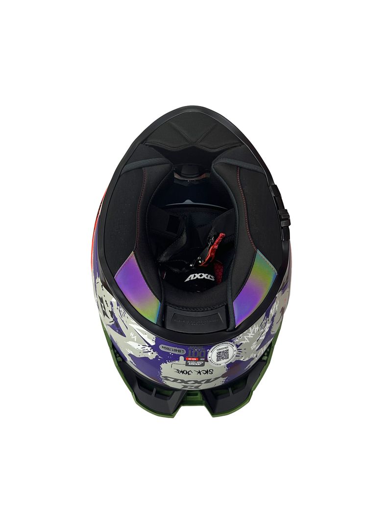 Casco Axxis Hawk Sv Evo Sick Joke A2 Gris Mate-5