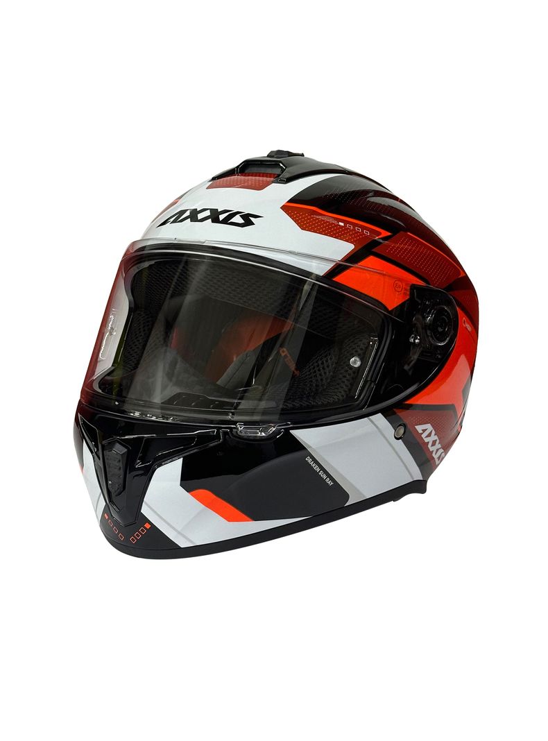 Casco Axxis Draken S Sunray B5 Rojo Fluor Brillo-0