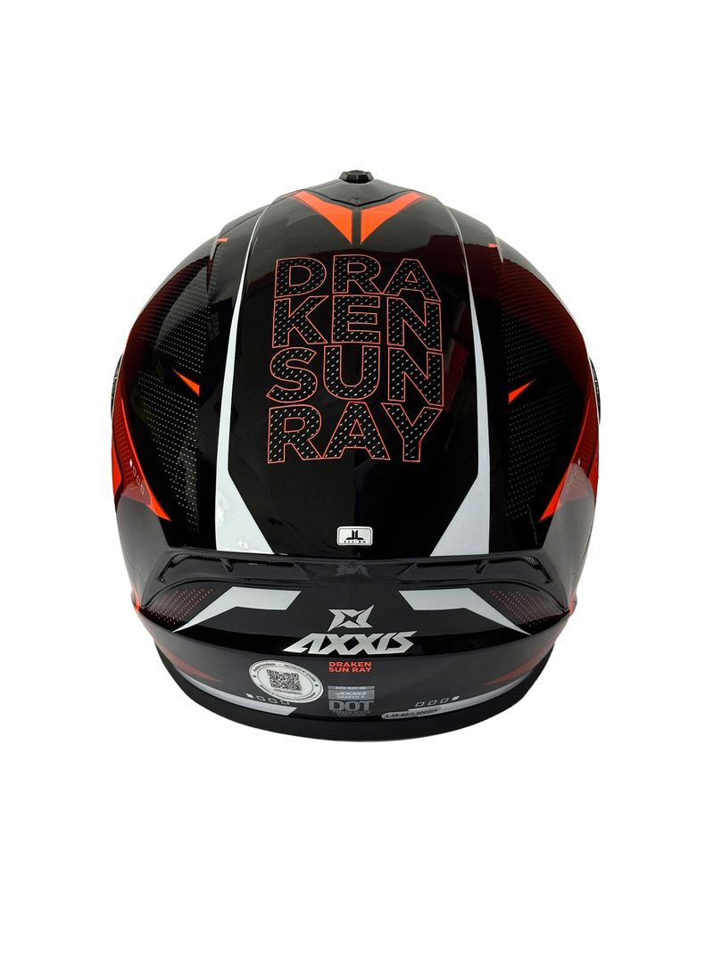 Casco Axxis Draken S Sunray B5 Rojo Fluor Brillo-3