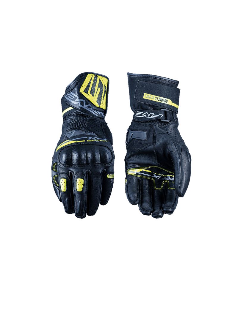 Guantes De Moto Five RFX Sport Negro-Amarillo-0