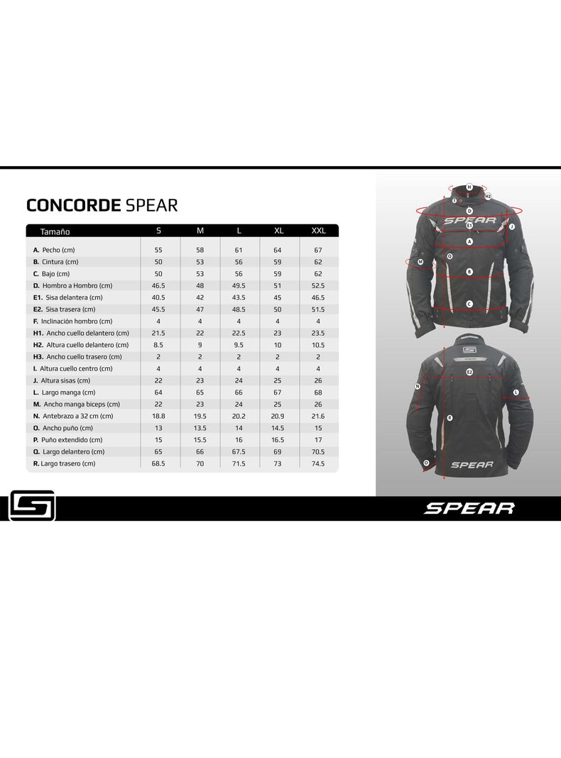 Chaqueta De Moto Spear Concorde Gris-5