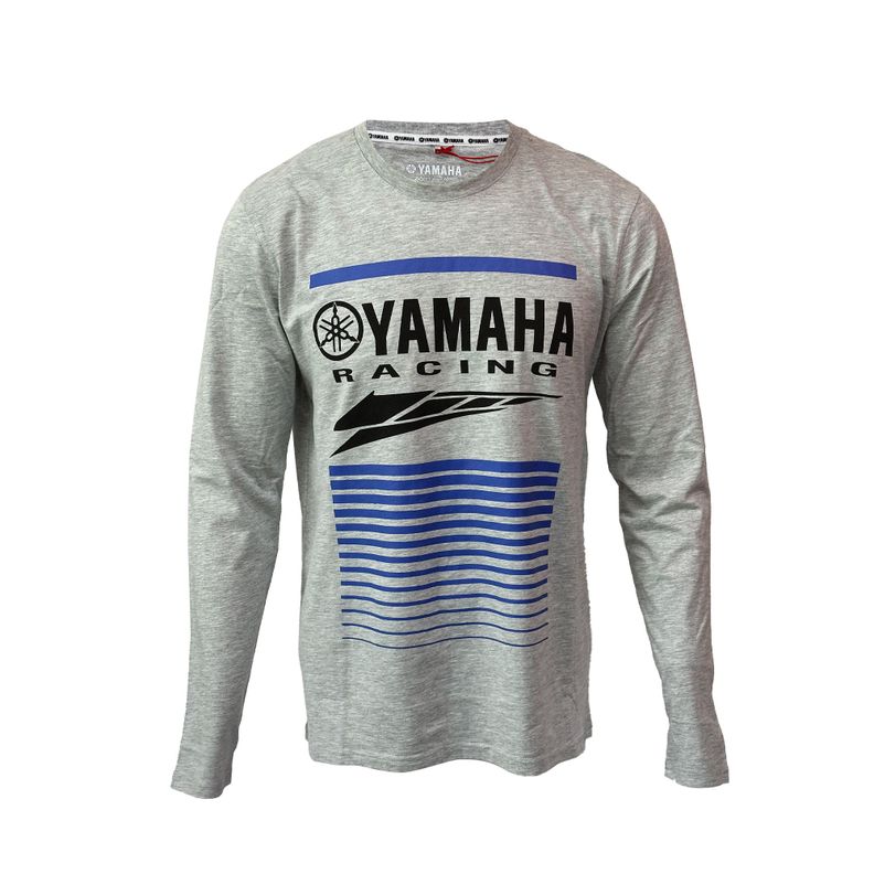 Polera De Hombre Manga Larga Yamaha Racing Gris-0