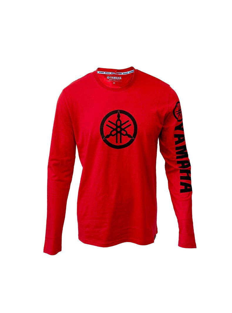 Polera De Hombre Manga Larga Yamaha Diapasón Roja-0