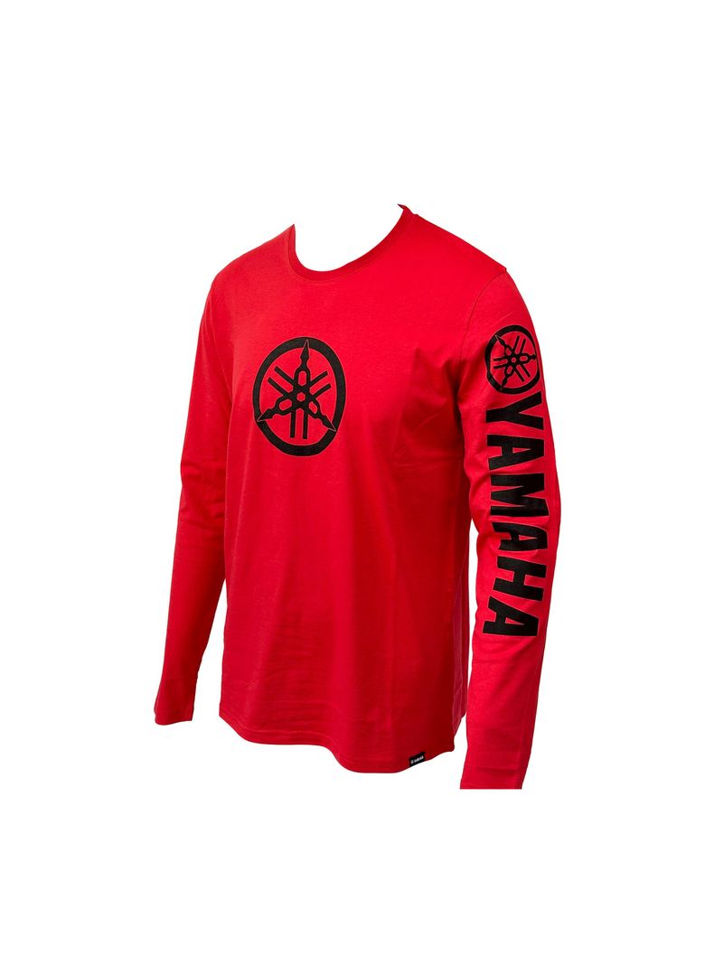 Polera De Hombre Manga Larga Yamaha Diapasón Roja-1