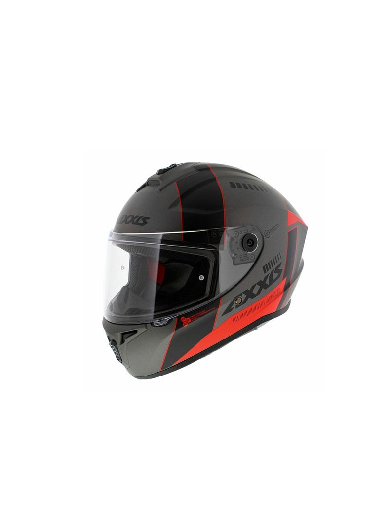 Casco axxis draken s mp4 Rojo + Visor Ahumado-0