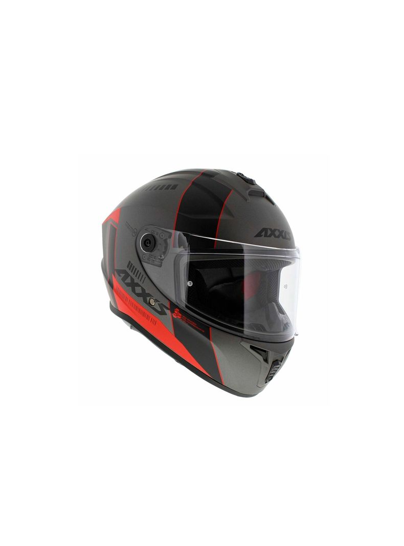 Casco axxis draken s mp4 Rojo + Visor Ahumado-2