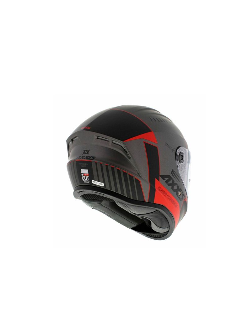 Casco axxis draken s mp4 Rojo + Visor Ahumado-1