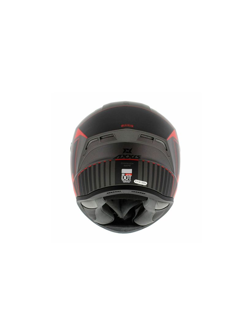 Casco axxis draken s mp4 Rojo + Visor Ahumado-9