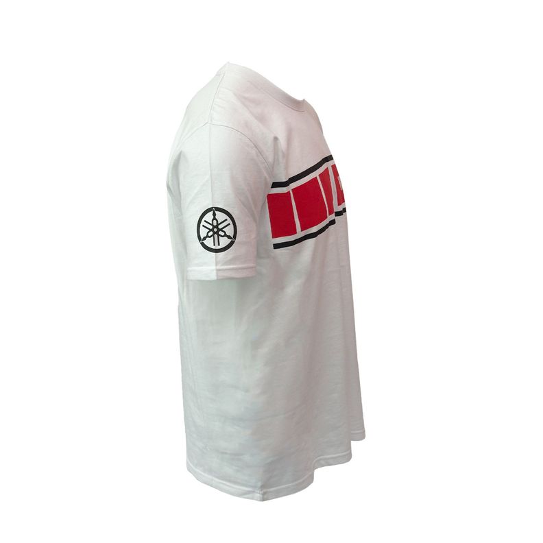 Polera De Hombre Manga Corta Yamaha Ribbon Blanco-1