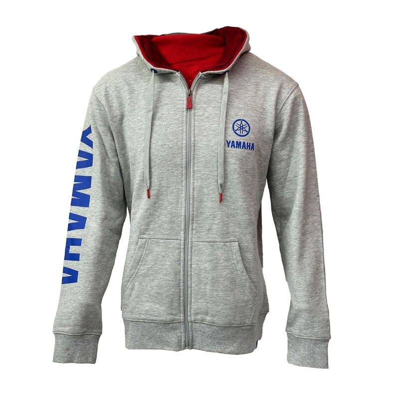 Polerón De Hombre Manga Larga Yamaha Full Zipper Gris-0