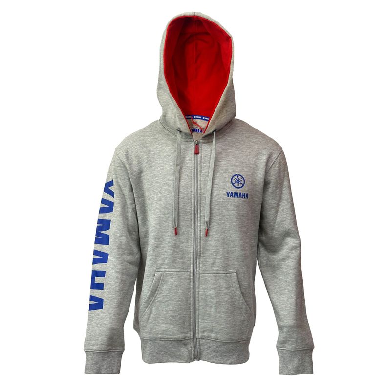 Polerón De Hombre Manga Larga Yamaha Full Zipper Gris-3