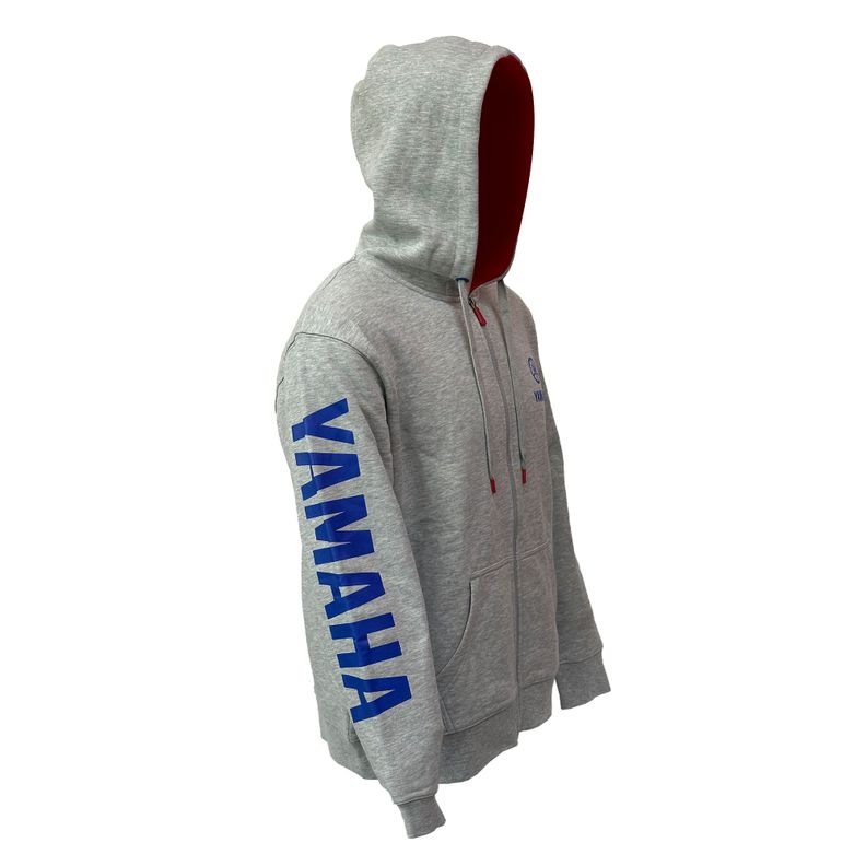 Polerón De Hombre Manga Larga Yamaha Full Zipper Gris-4