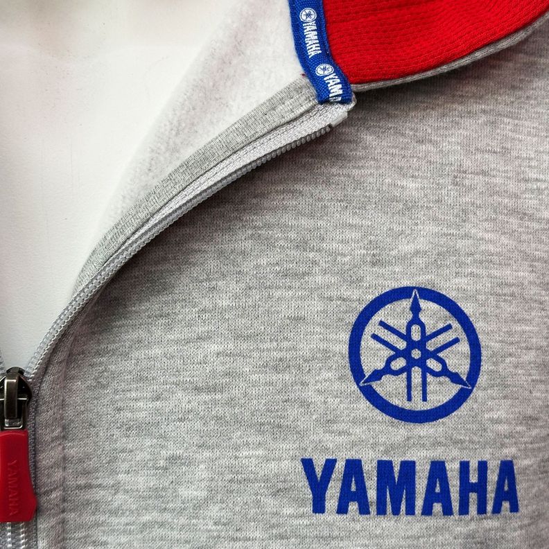 Polerón De Hombre Manga Larga Yamaha Full Zipper Gris-5