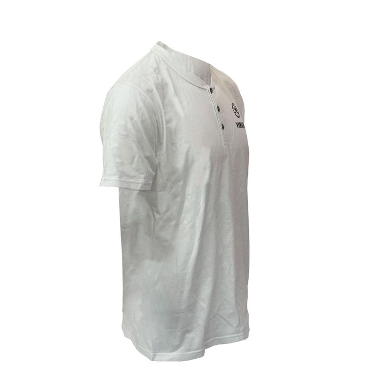 Polera De Hombre Manga Corta Yamaha Boton Blanco-1