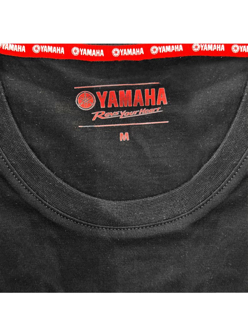 Polera De Hombre Manga Corta Yamaha Ribbon Negro-2