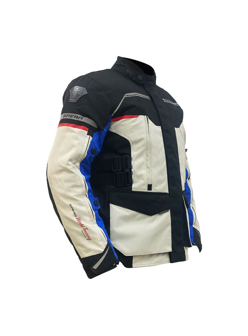 Chaqueta De Moto Spear World Touring Gris-1