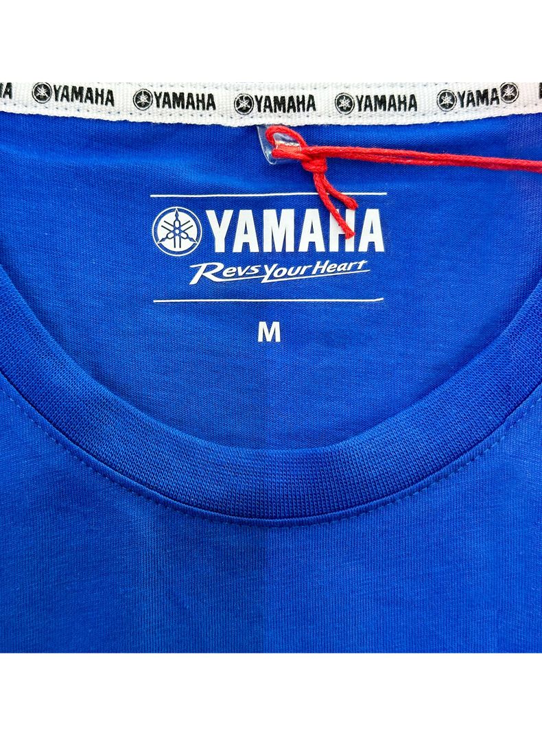 Polera De Hombre Manga Corta Yamaha Shadow Azul-2
