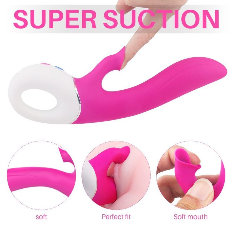 Dew Vibrador Femenino Dildo Dual Con Succionador Clítoris-2