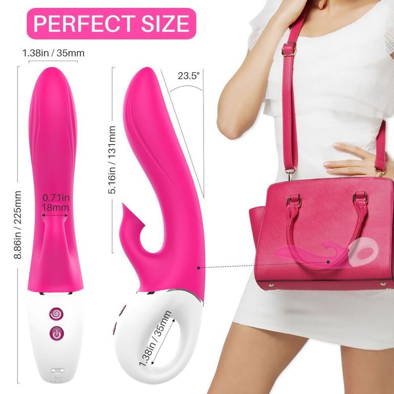 Dew Vibrador Femenino Dildo Dual Con Succionador Clítoris-1