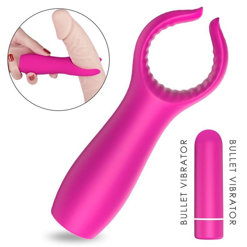 Grant Bala Vibradora Pinzas Silicona Estimula Pene Clítoris-2