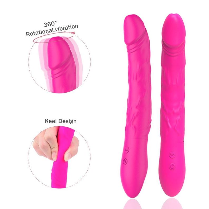 King-2 Dildo Vibrador Realista Con Rotación 360 Exclusivo-1