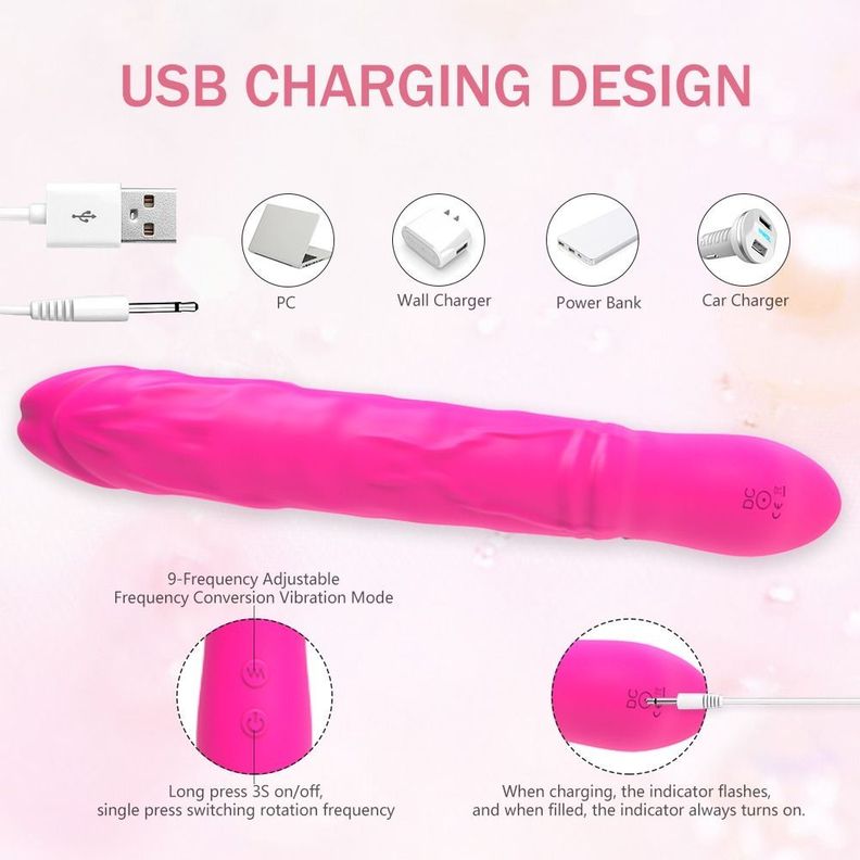 King-2 Dildo Vibrador Realista Con Rotación 360 Exclusivo-4