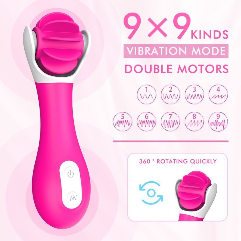 Hunter Vibrador Rotatorio Lengua Y Dildo Clítoris-4