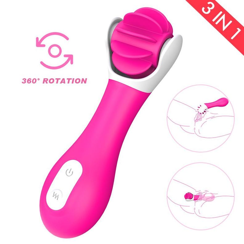 Hunter Vibrador Rotatorio Lengua Y Dildo Clítoris-2