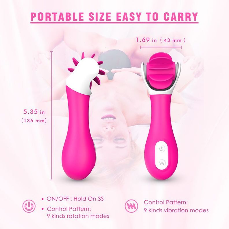 Hunter Vibrador Rotatorio Lengua Y Dildo Clítoris-1