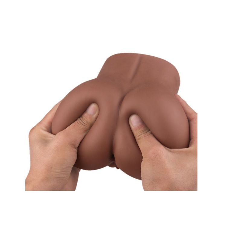 Pansy Masturbador Masculino Vagina Ano Realista Morena Mini-2