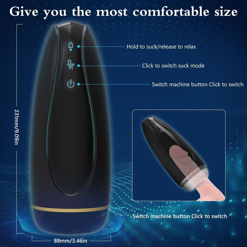 Hawk Masturbador Masculino Vibrador Y Succionador Realista-3