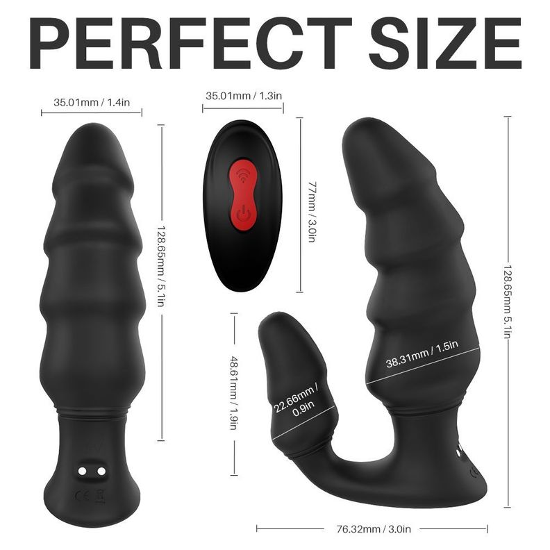 Dragon Masajeador Prostático Con Control Remoto Anal/vaginal-1