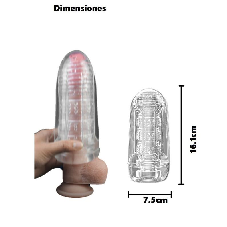 Capsule Masturbador Masculino Manual Transparente Suave-1