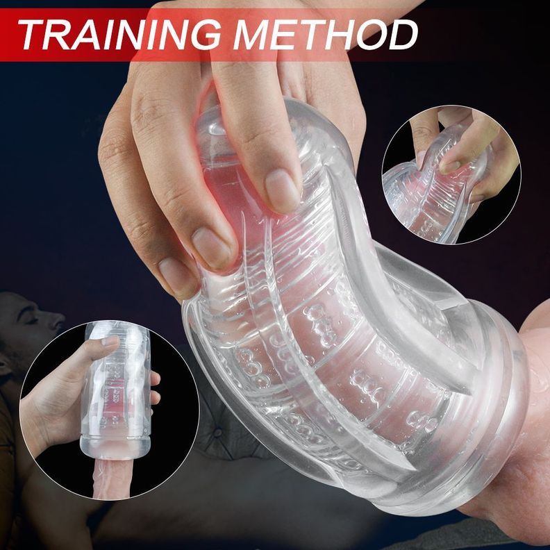 Capsule Masturbador Masculino Manual Transparente Suave-5