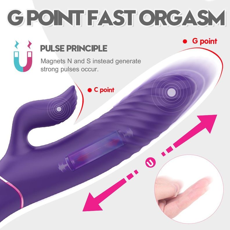 Lighters Vibrador Dual Con Movimiento Atrás Adelante Juguete-3