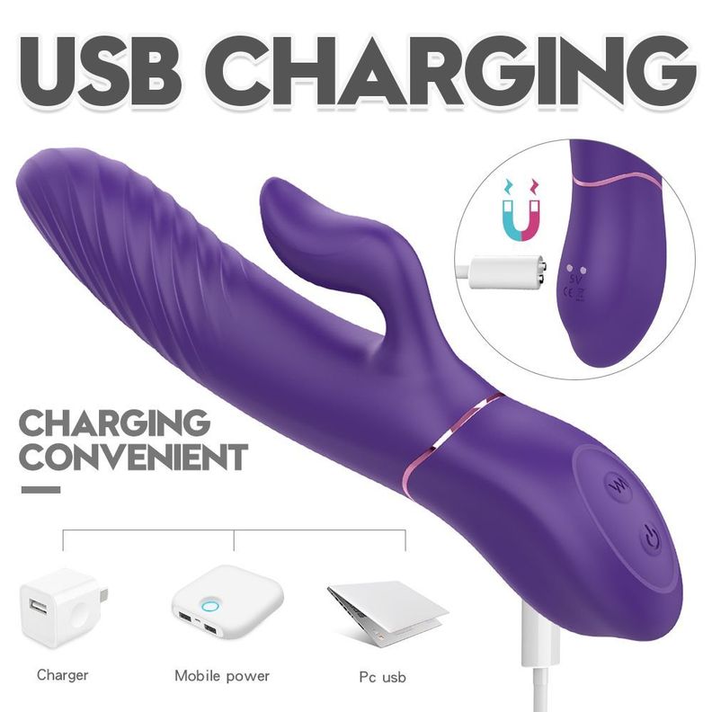 Lighters Vibrador Dual Con Movimiento Atrás Adelante Juguete-1