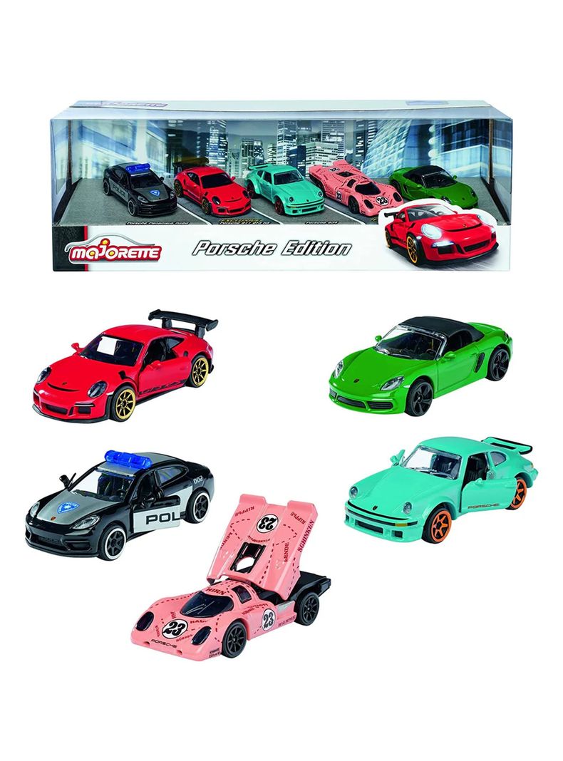 Pack 5 Autos de Colección Porsche Edition Escala 1:64 de Majorette-0