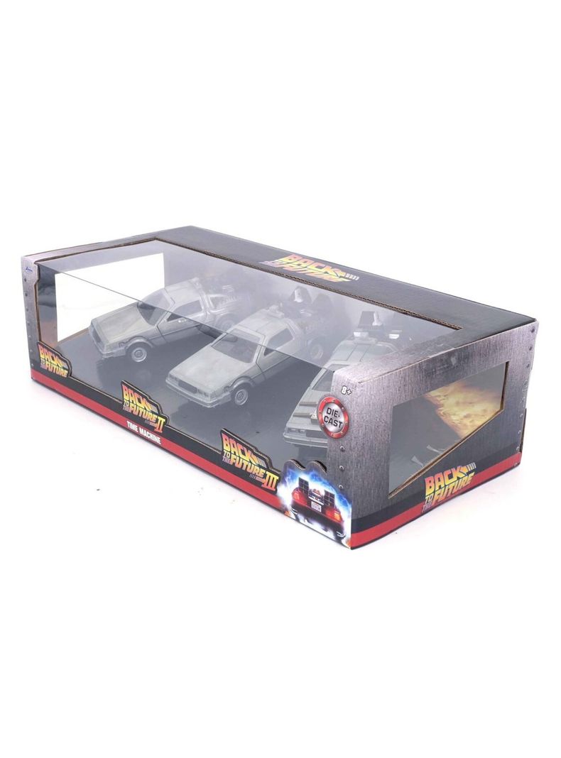 Pack 3 Delorean De Películas Volver Al Futuro 1, 2 Y 3 Escala 1:32 de Jada-2